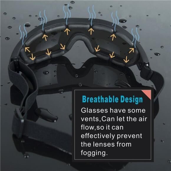 Viriber Motorcycle Goggles Bike Goggles UV Protective Outdoor Glasses - Picture 12 of 16